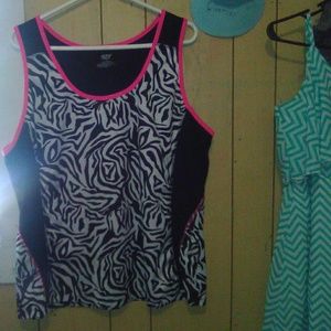Zebra printed tank top